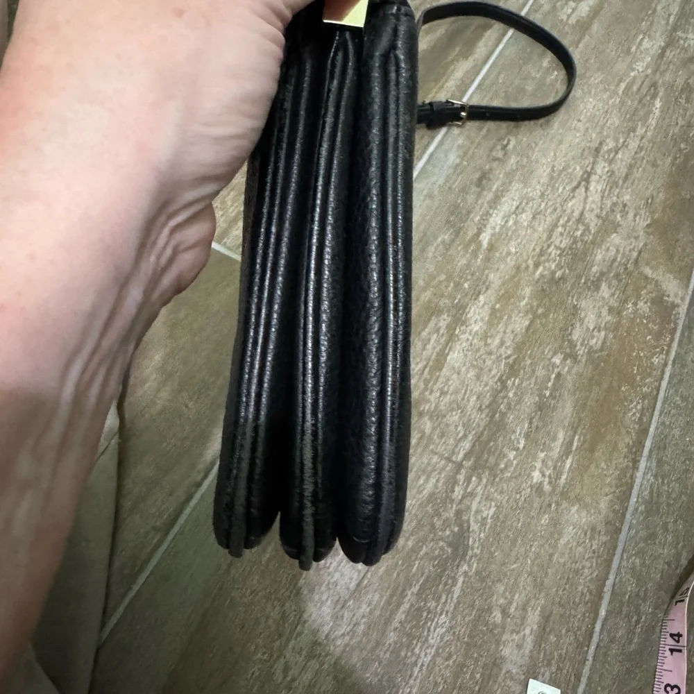 Kate Spade Black Leila Crossbody Bag Sleek Minimalist Design